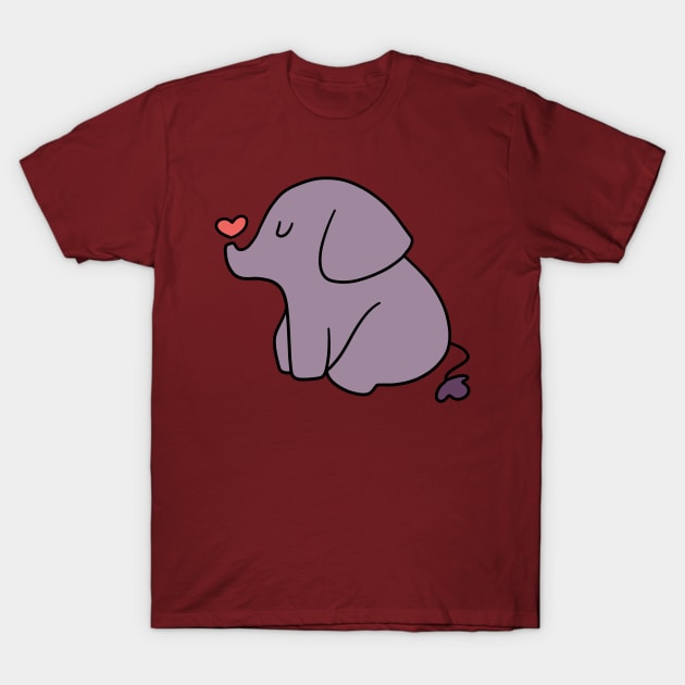 Little Heart Elephant T-Shirt by saradaboru